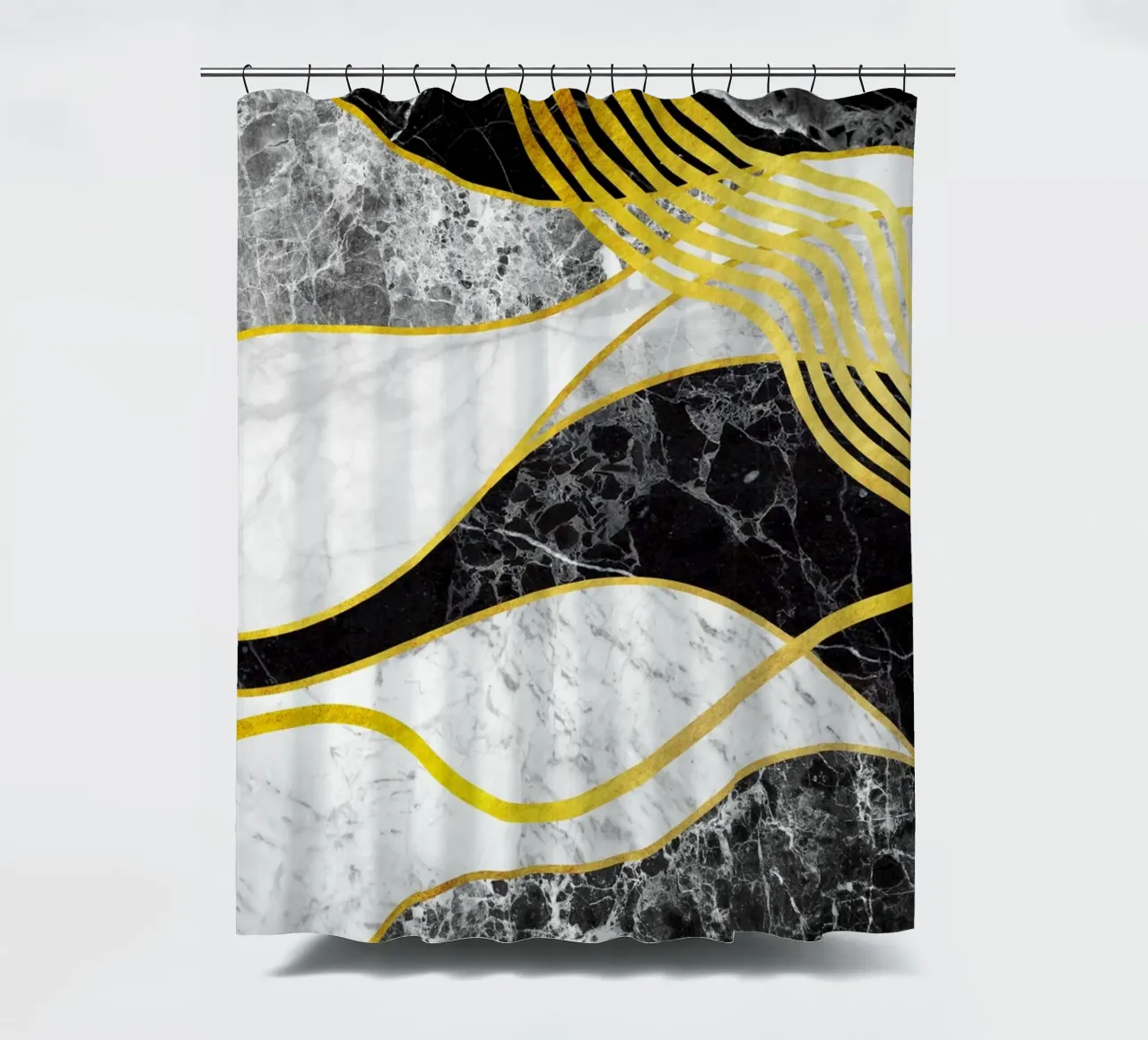 Waves 06 shower curtain by amini54