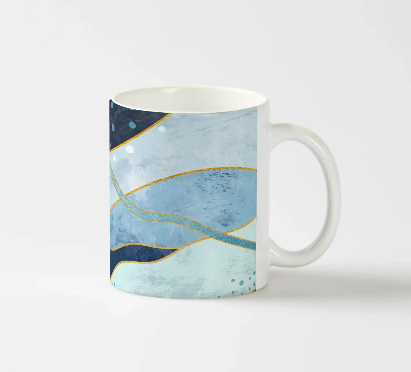 Waves 05 ceramic mug by amini54