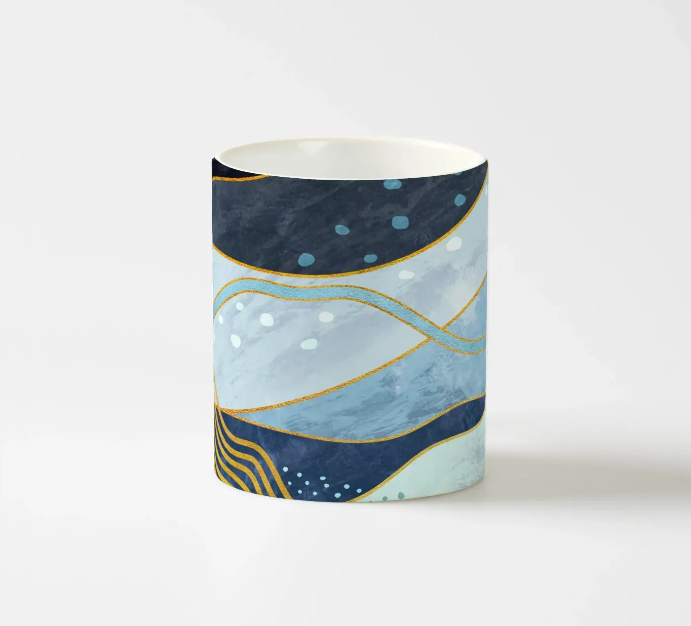 Waves 05 ceramic mug by amini54