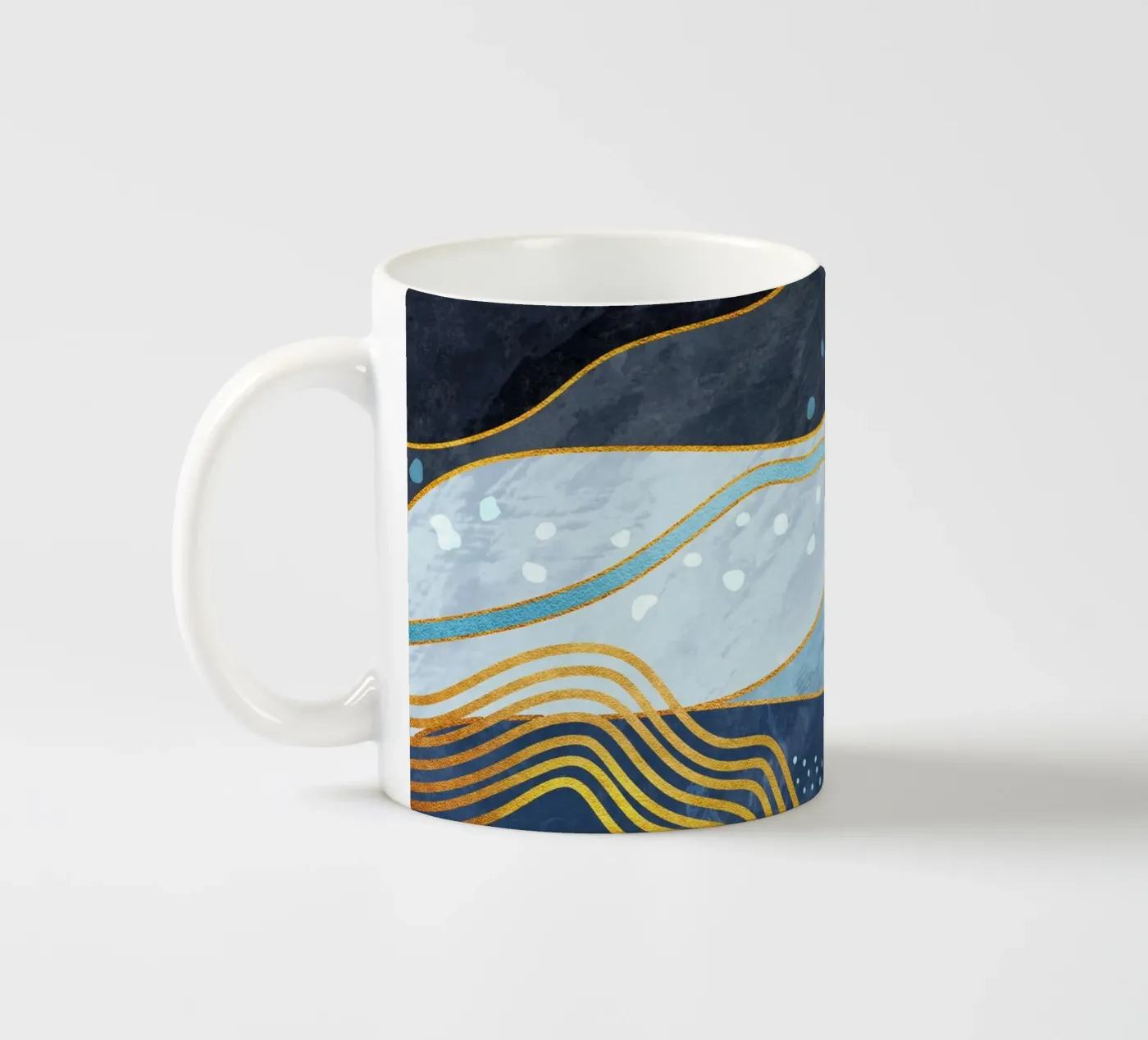 Waves 05 ceramic mug by amini54
