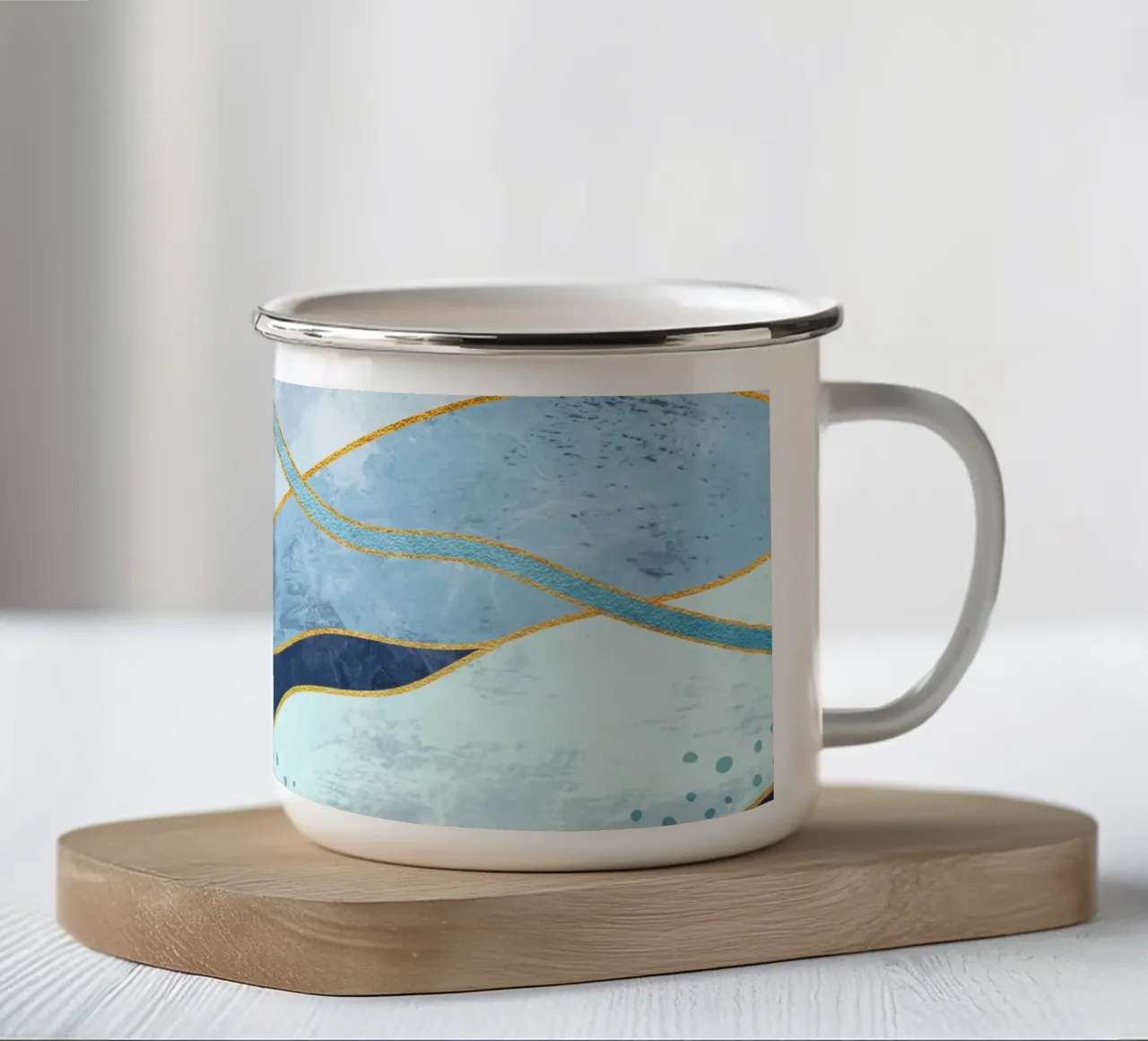 Onde 05 tazza in smalto da amini54