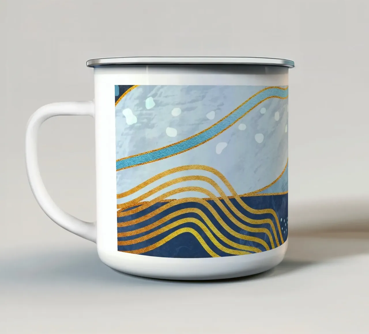 Onde 05 tazza in smalto da amini54