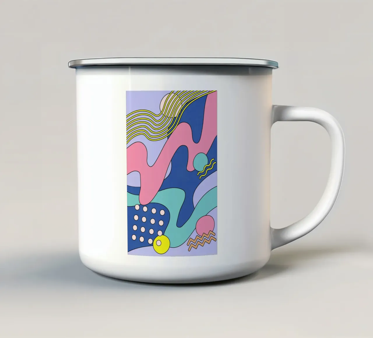 Onde 03 tazza in smalto da amini54