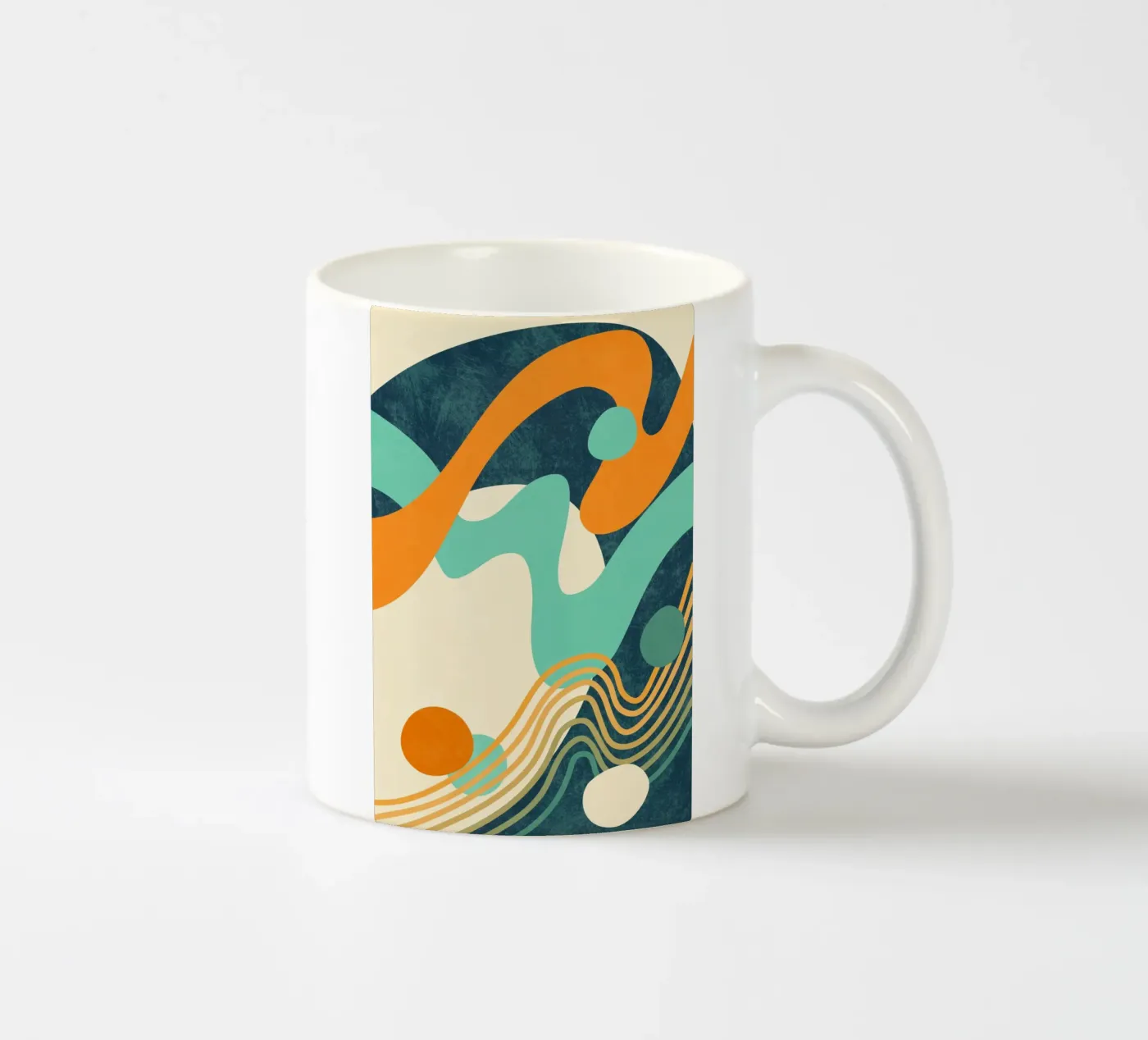Waves 02 ceramic mug by amini54