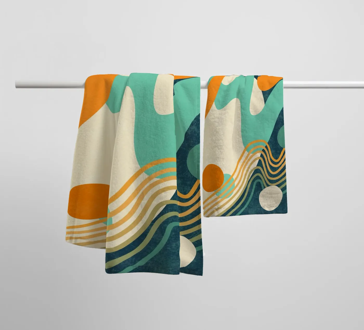 Golven 02 badhanddoek van amini54