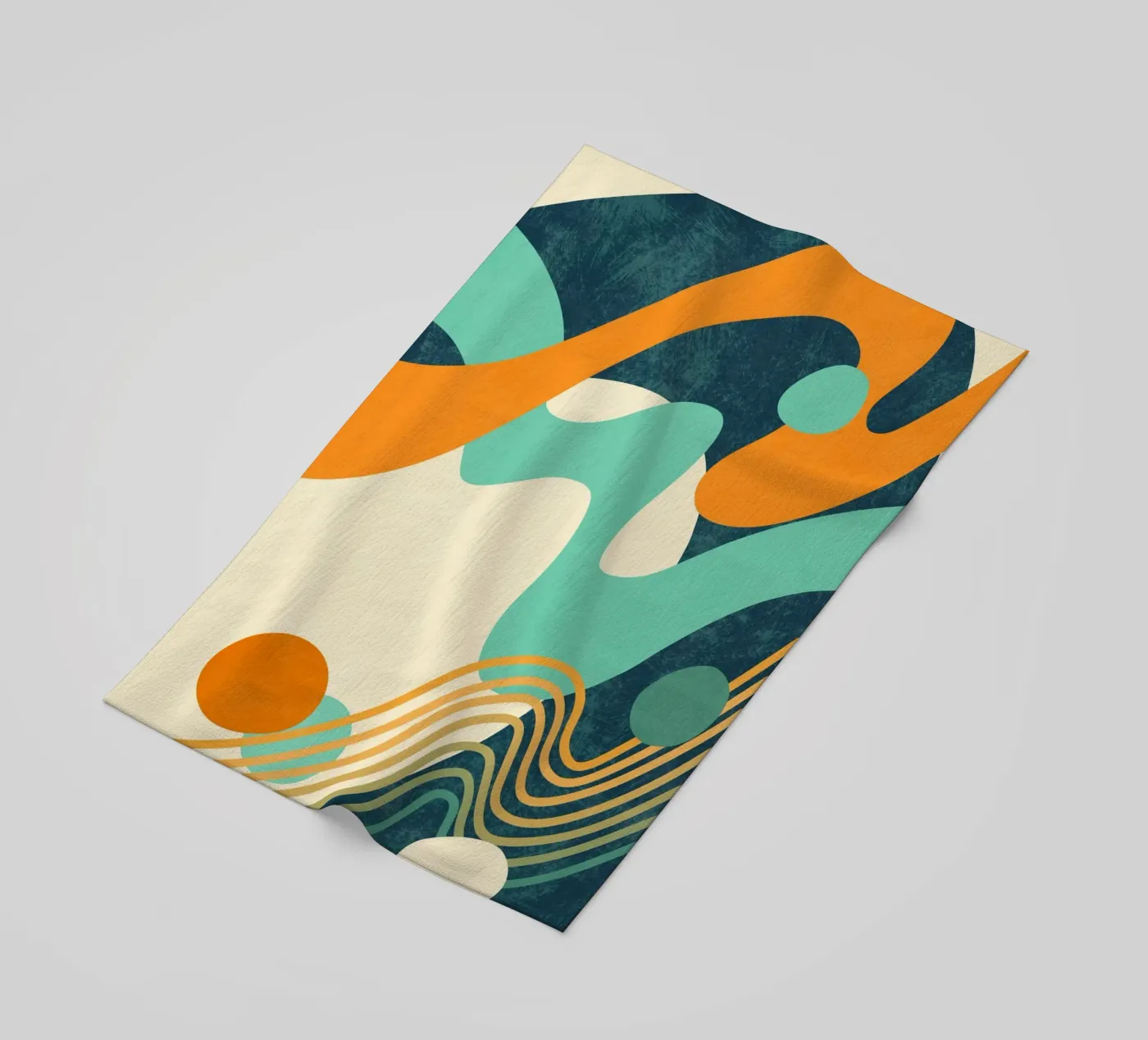 Golven 02 strandhanddoek van amini54