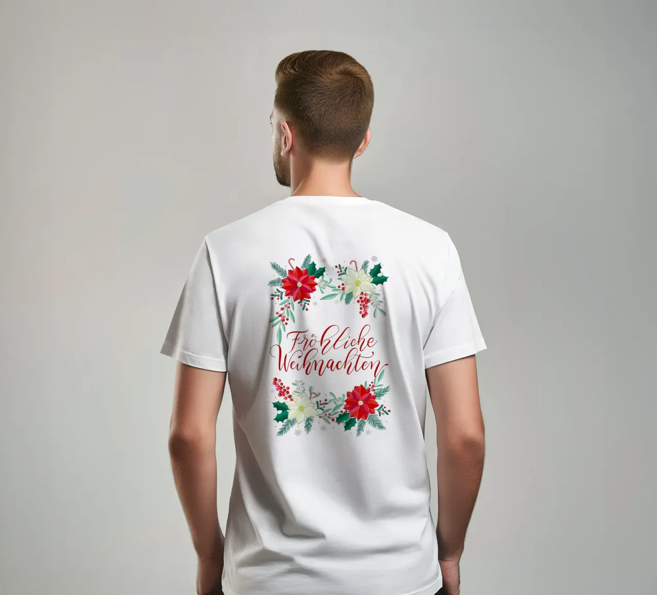 Joyeux Noël, étoiles d'hiver, branches de sapin, calligraphie t-shirt de CalliLetters