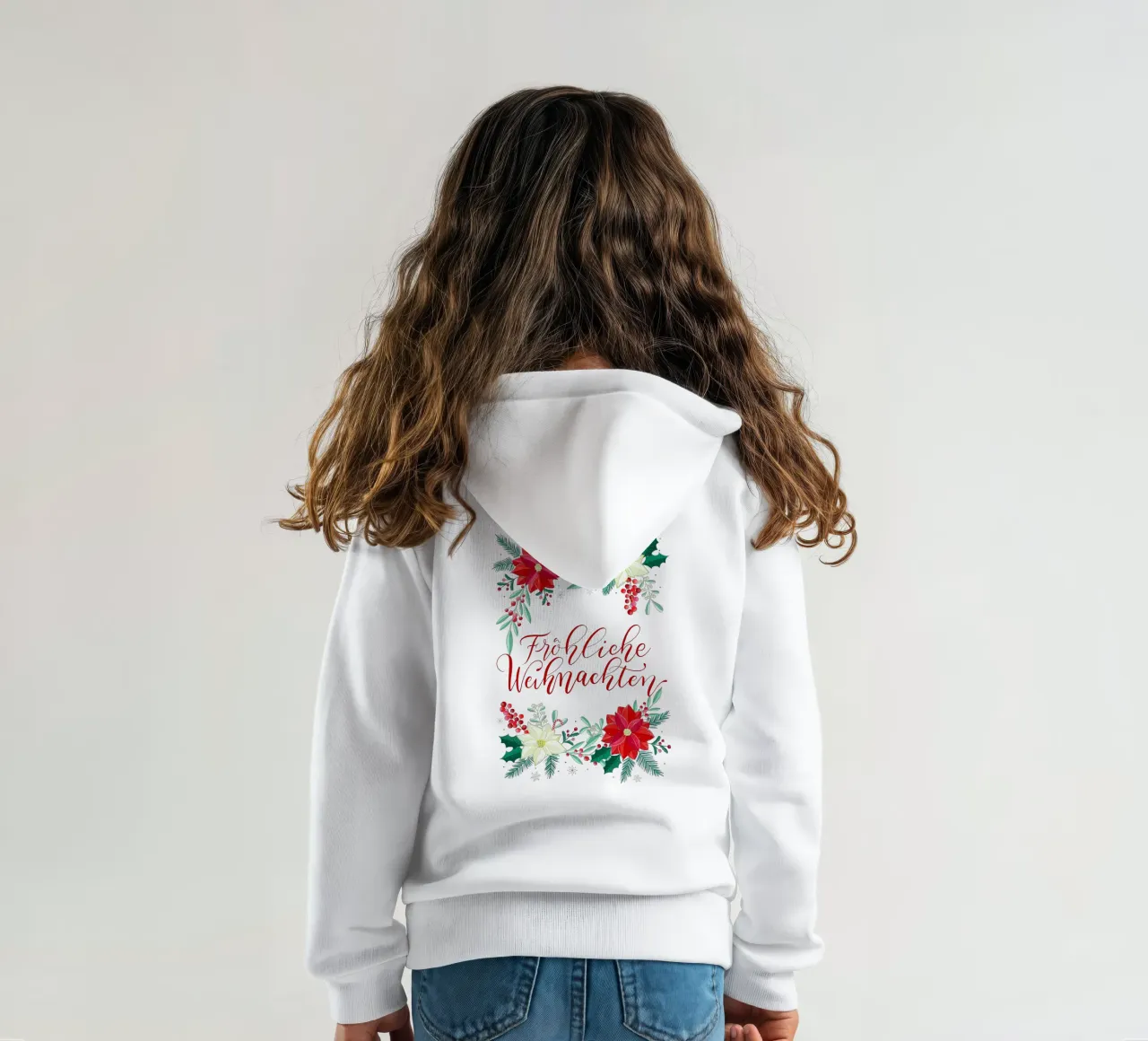Merry Christmas, winter stars, fir branches, calligraphy kids hoodie by CalliLetters