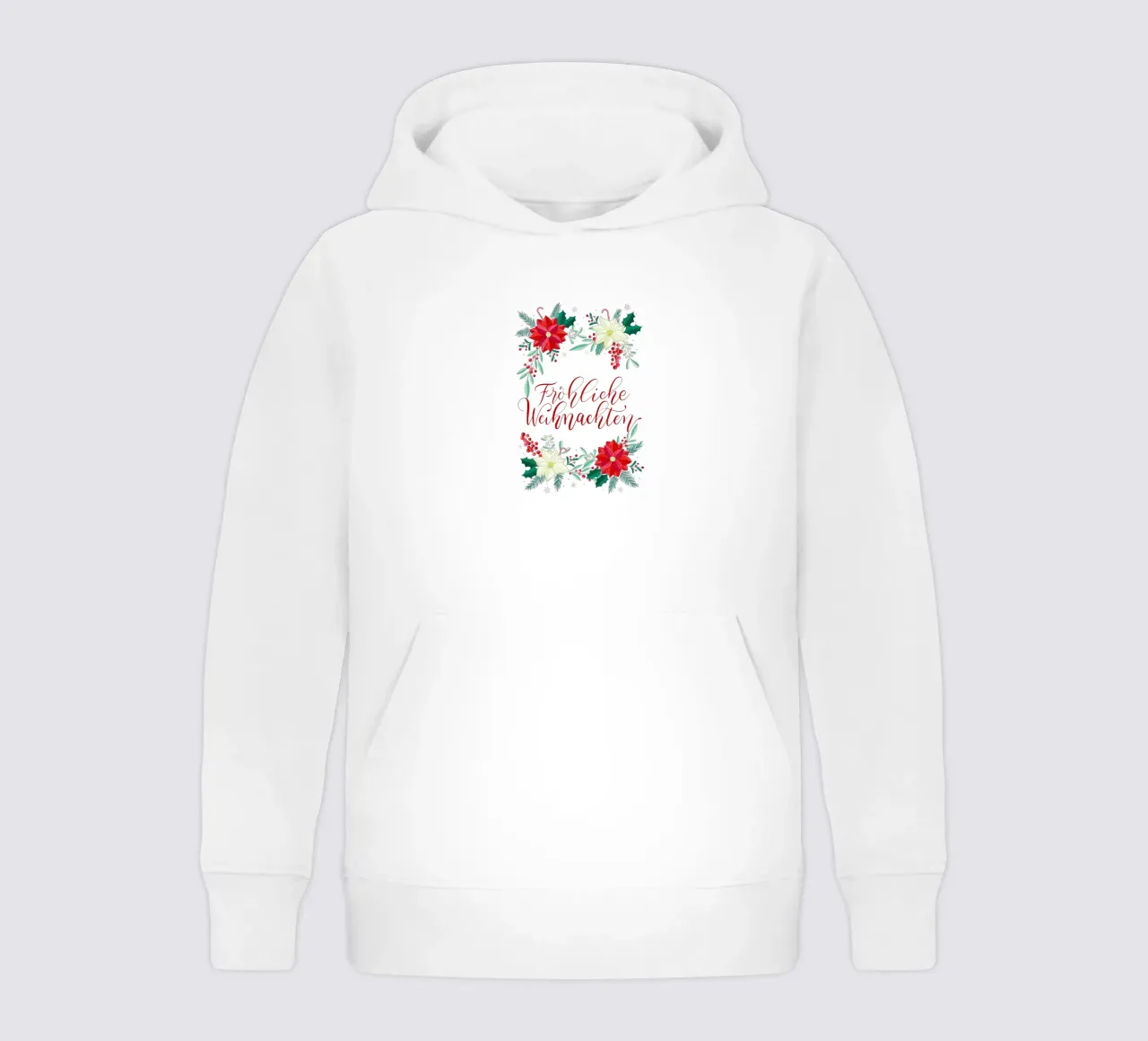 Merry Christmas, winter stars, fir branches, calligraphy kids hoodie by CalliLetters