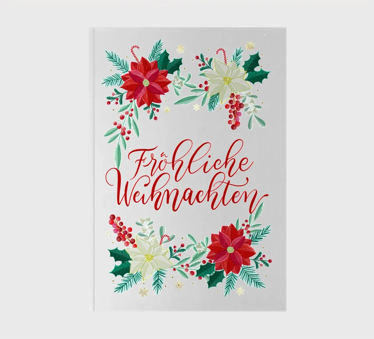 Joyeux Noël, étoiles d'hiver, branches de sapin, calligraphie carnet de notes de CalliLetters