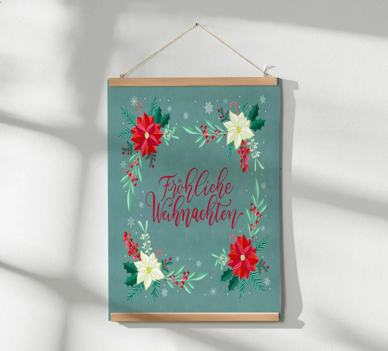 Joyeux Noël, étoiles d'hiver, branches de sapin, calligraphie hahnemühle de CalliLetters