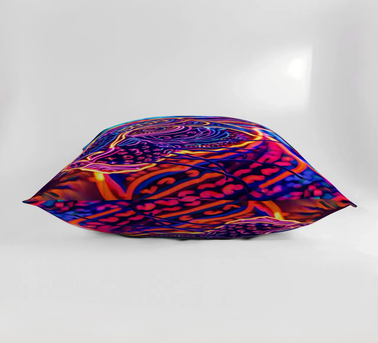 Animale Neon Art Tigre | Poster digitale a luce nera cuscino da Autofocus