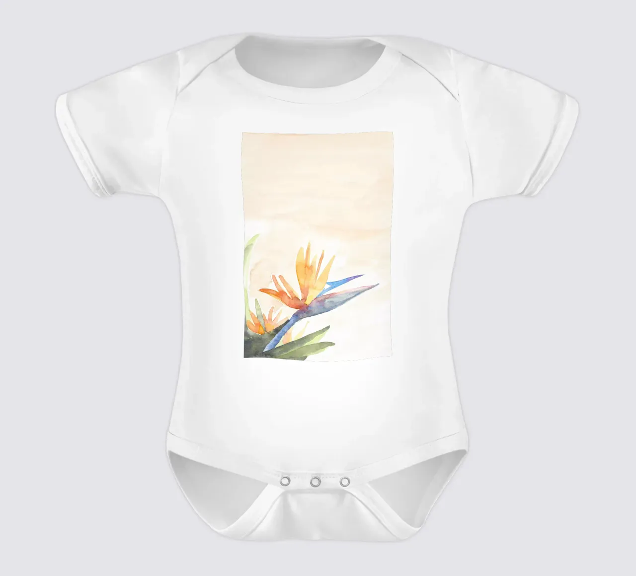 Birds of Paradise body neonato maniche corte da Kristen Polsinelli