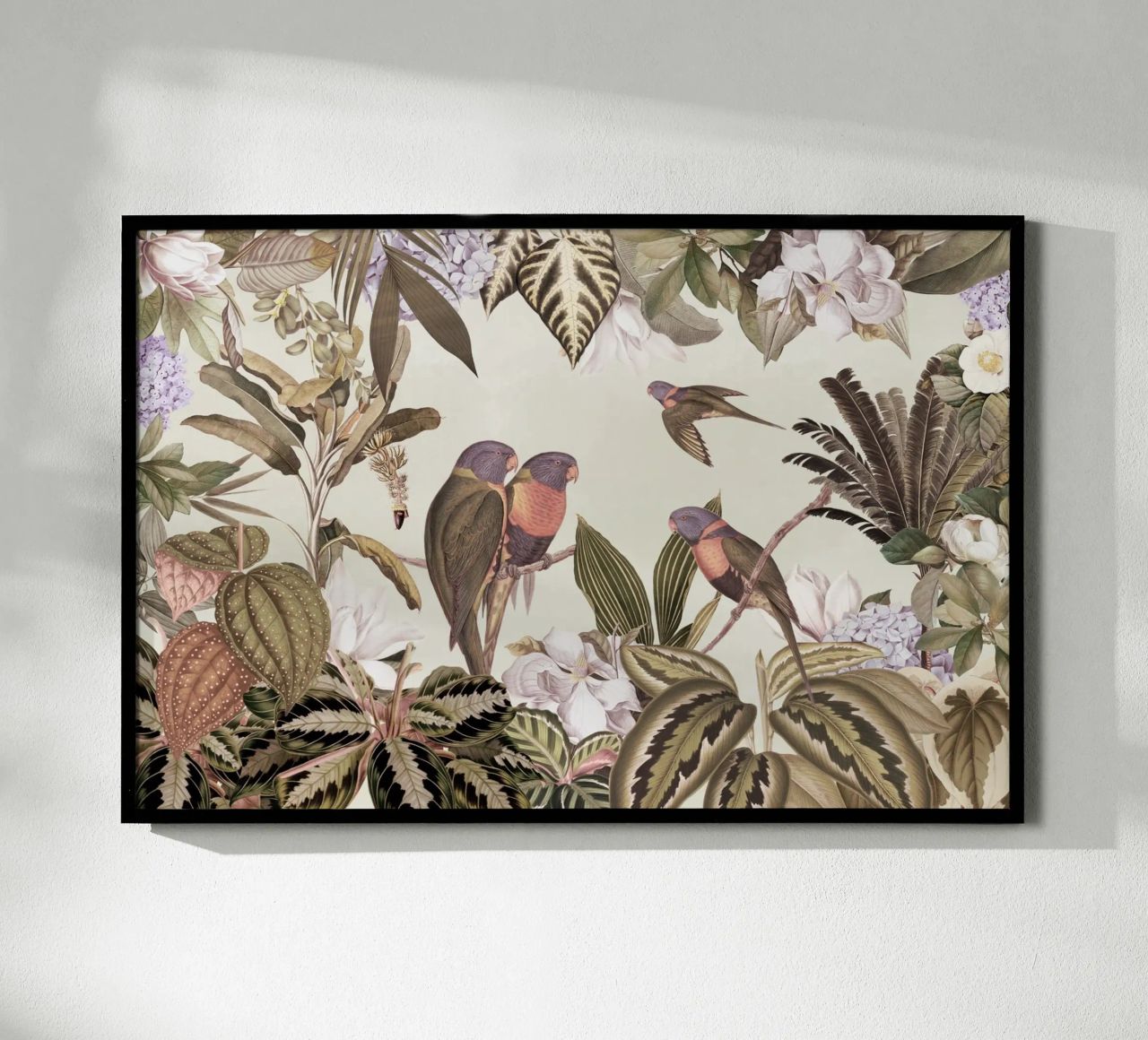 Nostalgia Tropical Colorido Loros Vida Silvestre Jungla poster de Vintage World - Uta Naumann