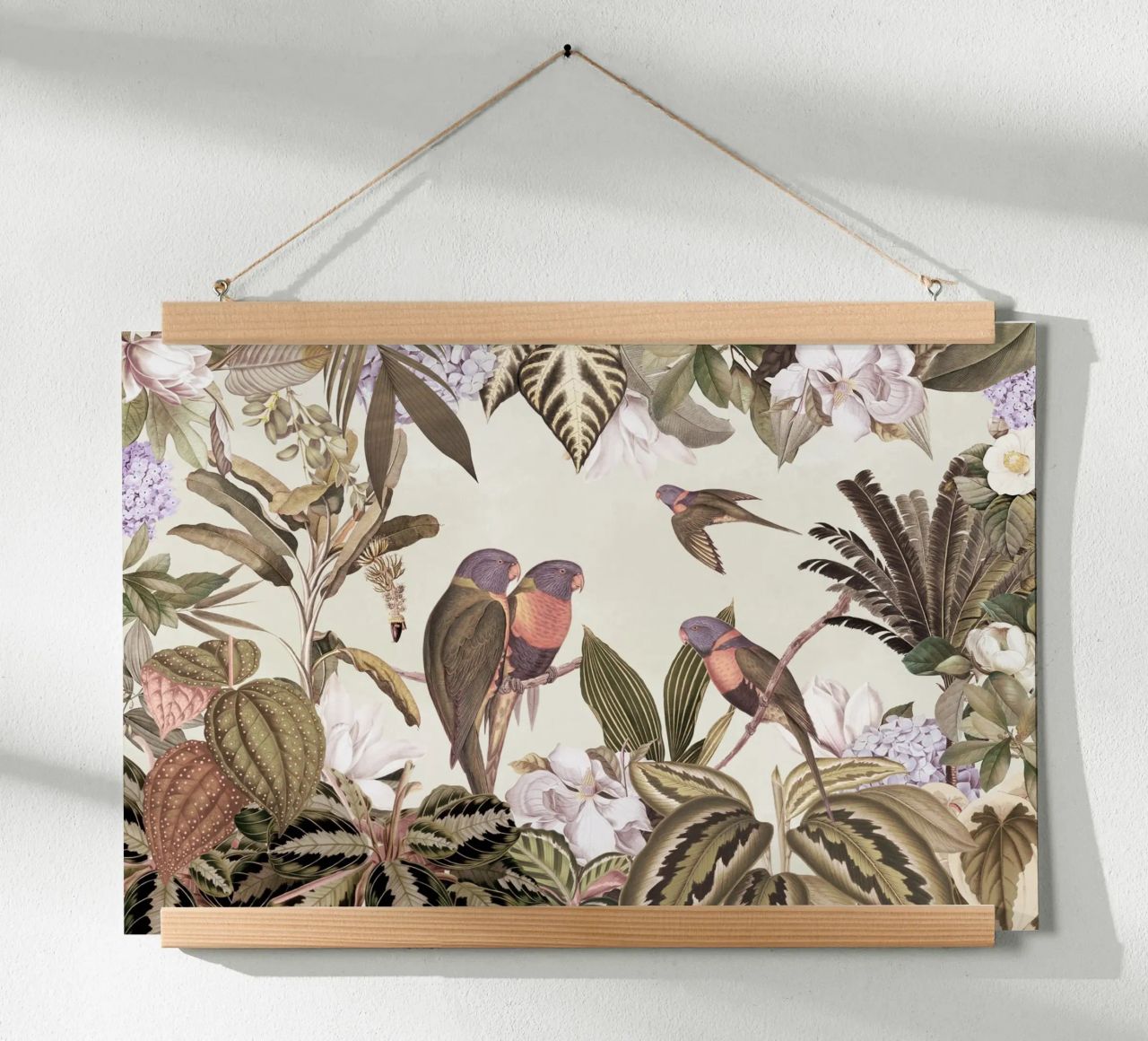Nostalgia Tropical Colorido Loros Vida Silvestre Jungla poster de Vintage World - Uta Naumann