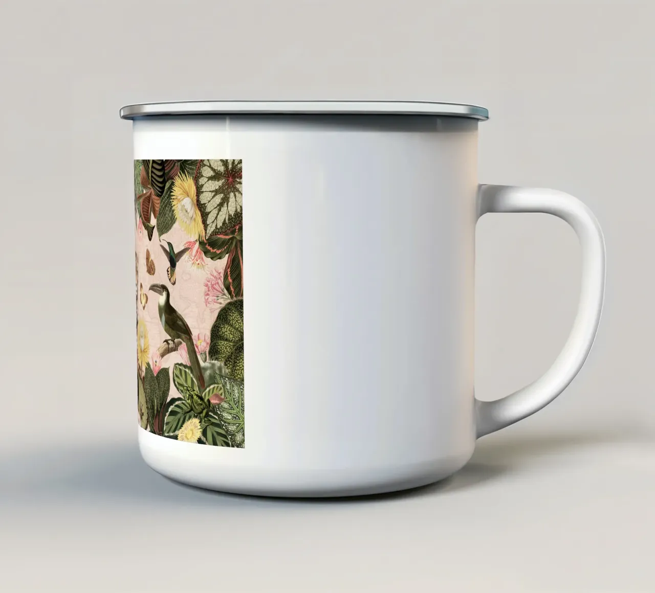 Nostalgische wilde dieren Afrikaanse dieren Jungle landschap emaille mok van Vintage World - Uta Naumann