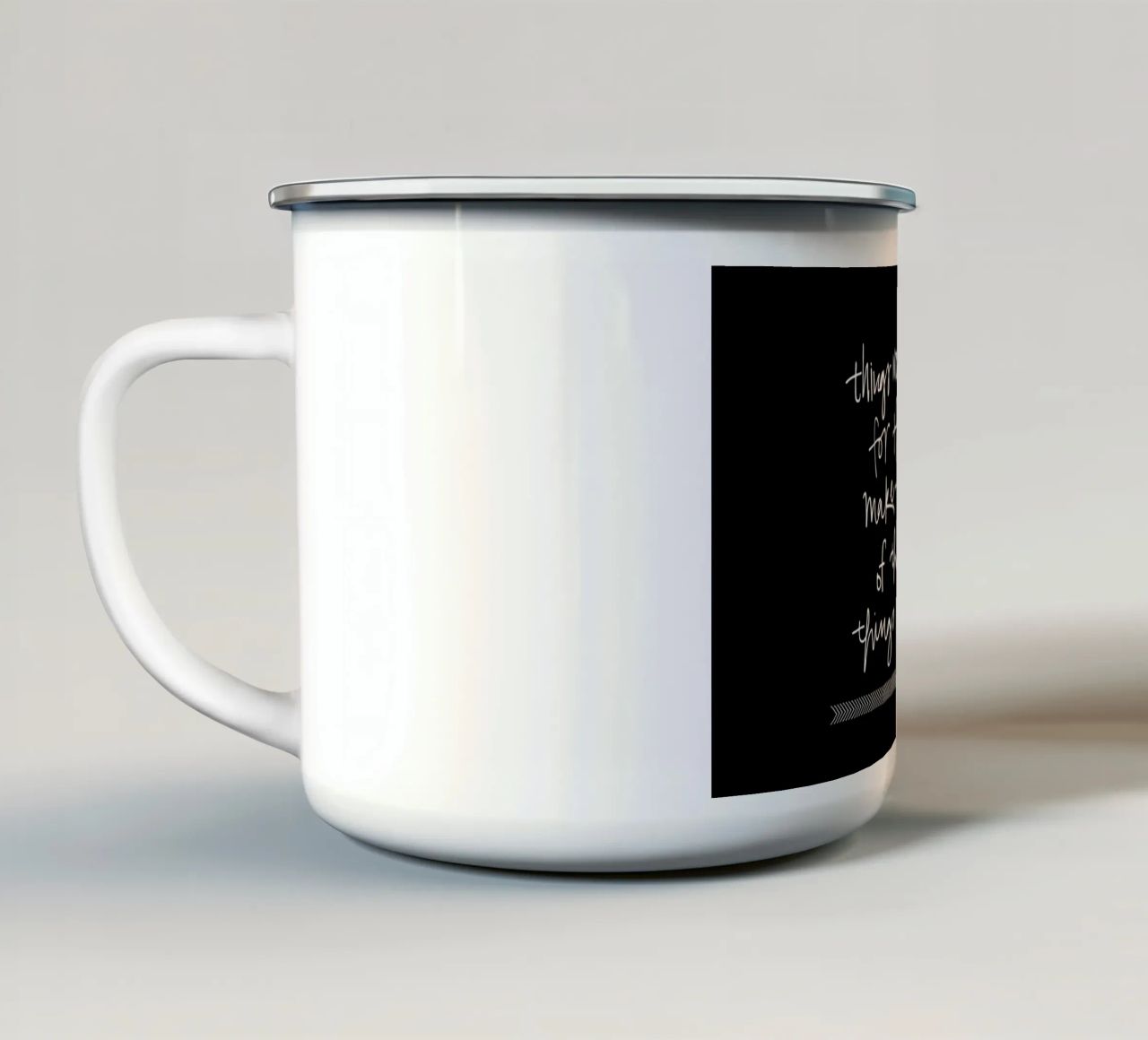 Things Work Out tazza in smalto da Kristen Polsinelli