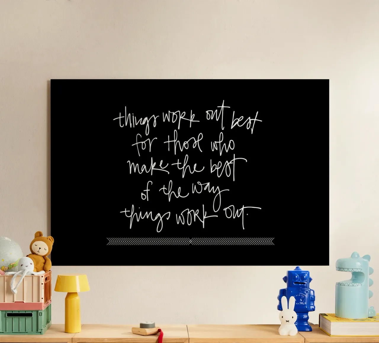 Things Work Out plexiglass da Kristen Polsinelli