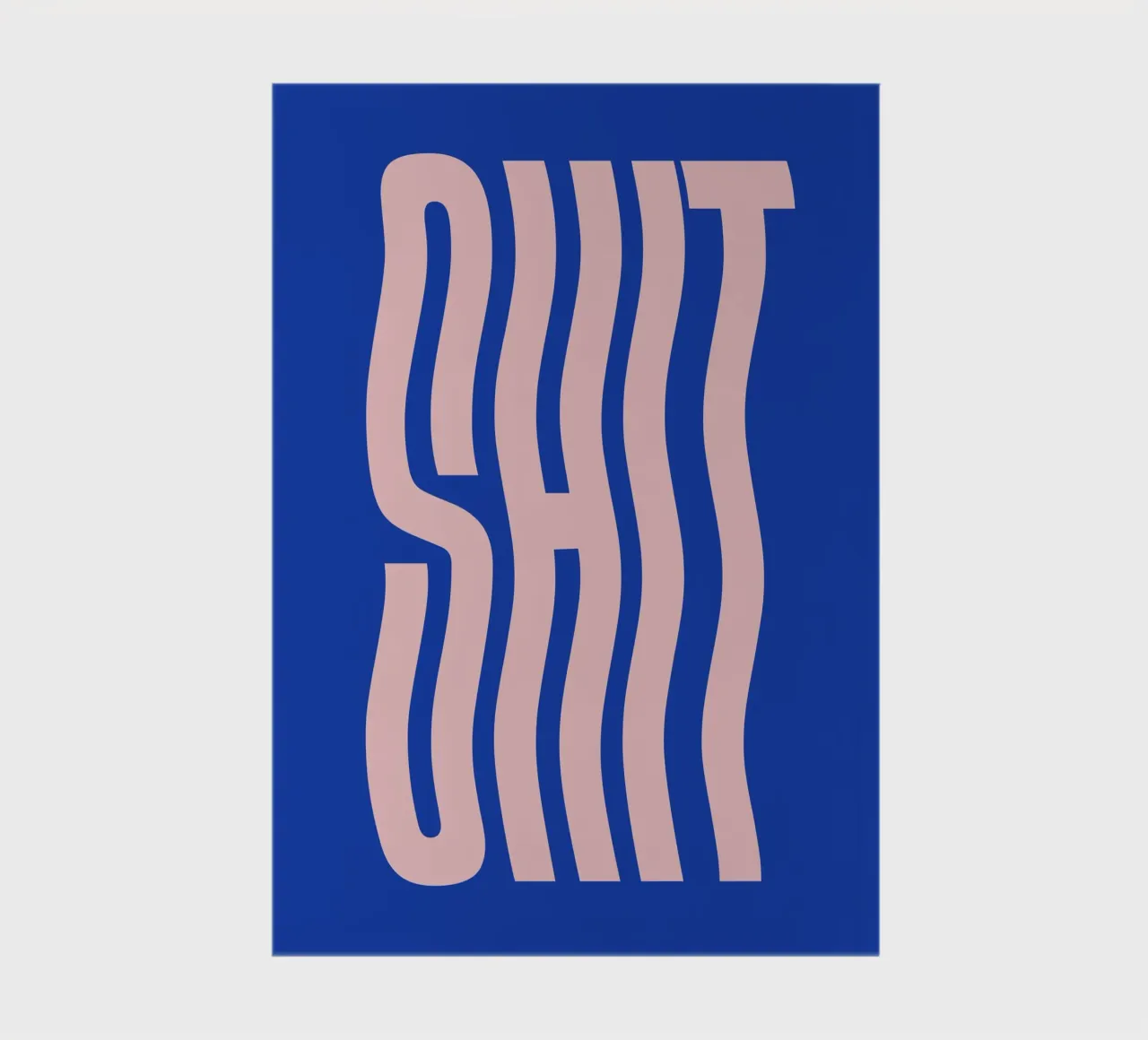 Shit wavy text (Blue tone) notebook by Paigaam Studio