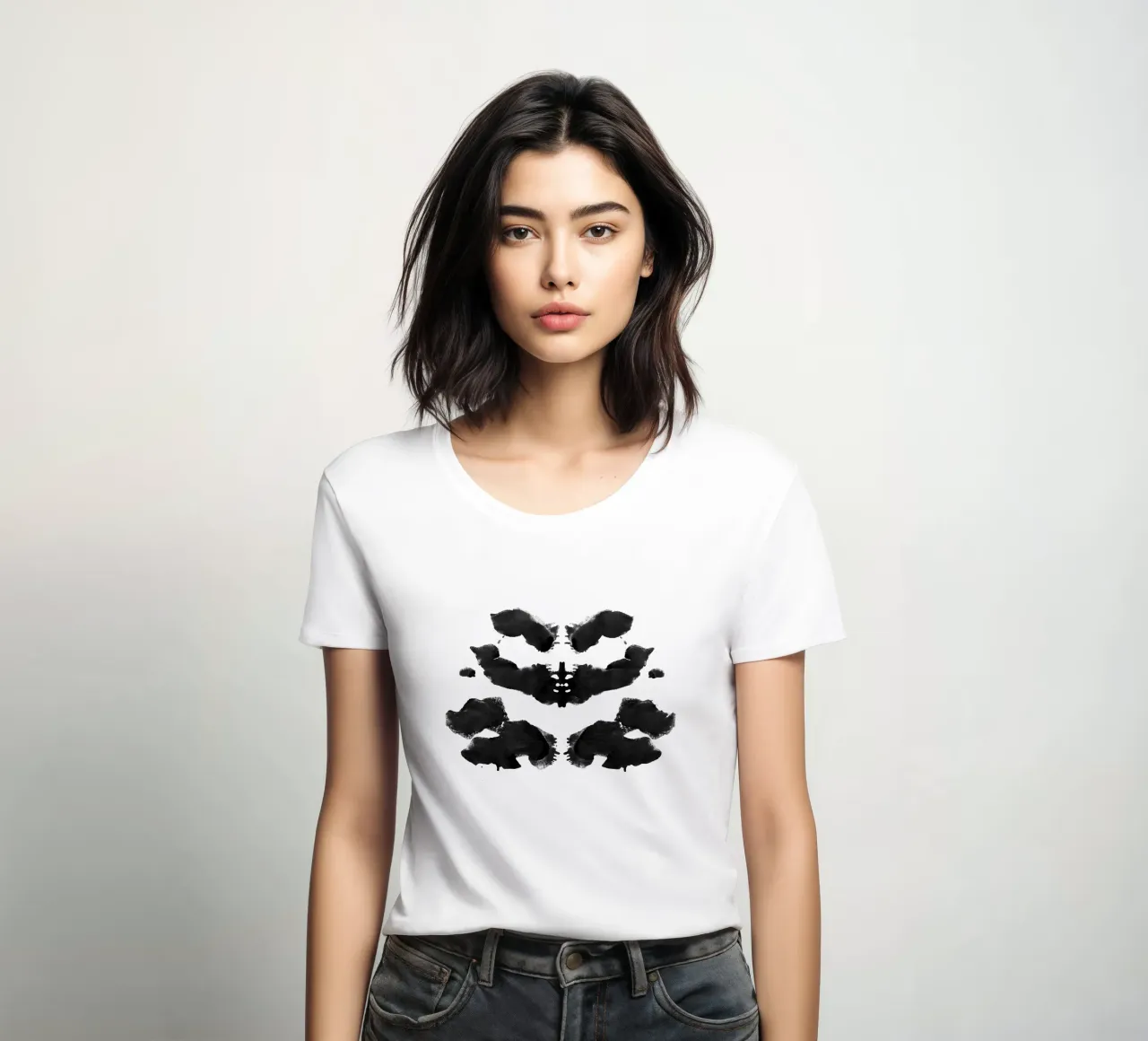Tache d'encre 05 t-shirt ajusté pour femmes de amini54
