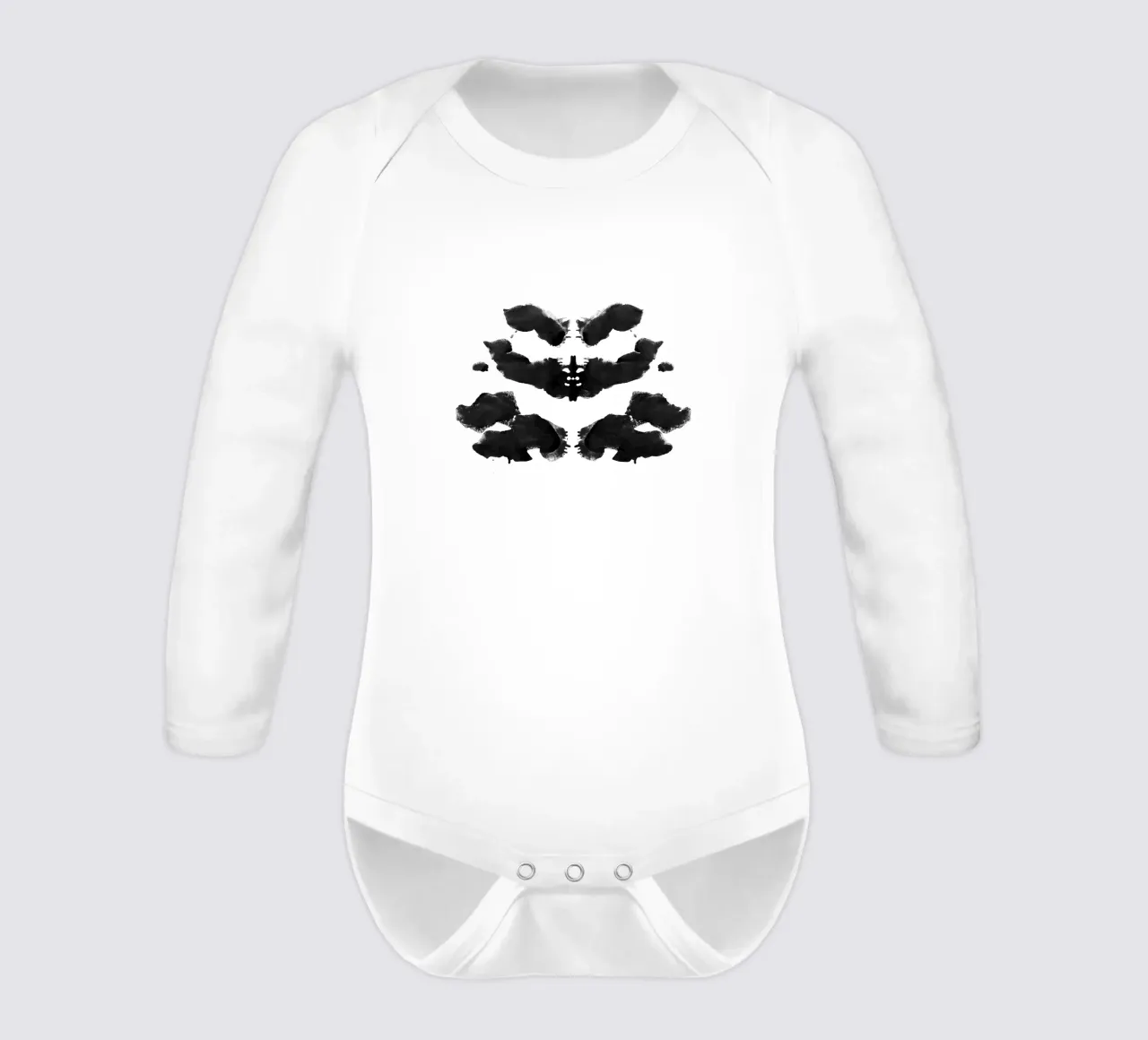 Inkblot 05 long-sleeve baby romper by amini54