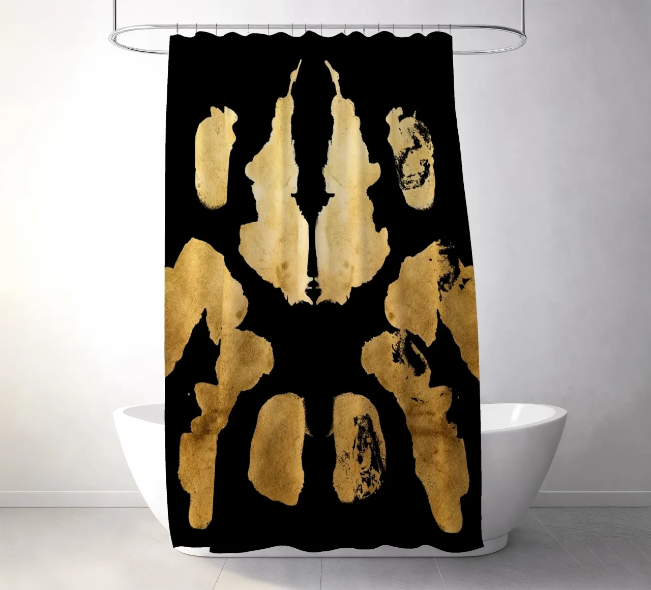 Inkblot 08 shower curtain by amini54