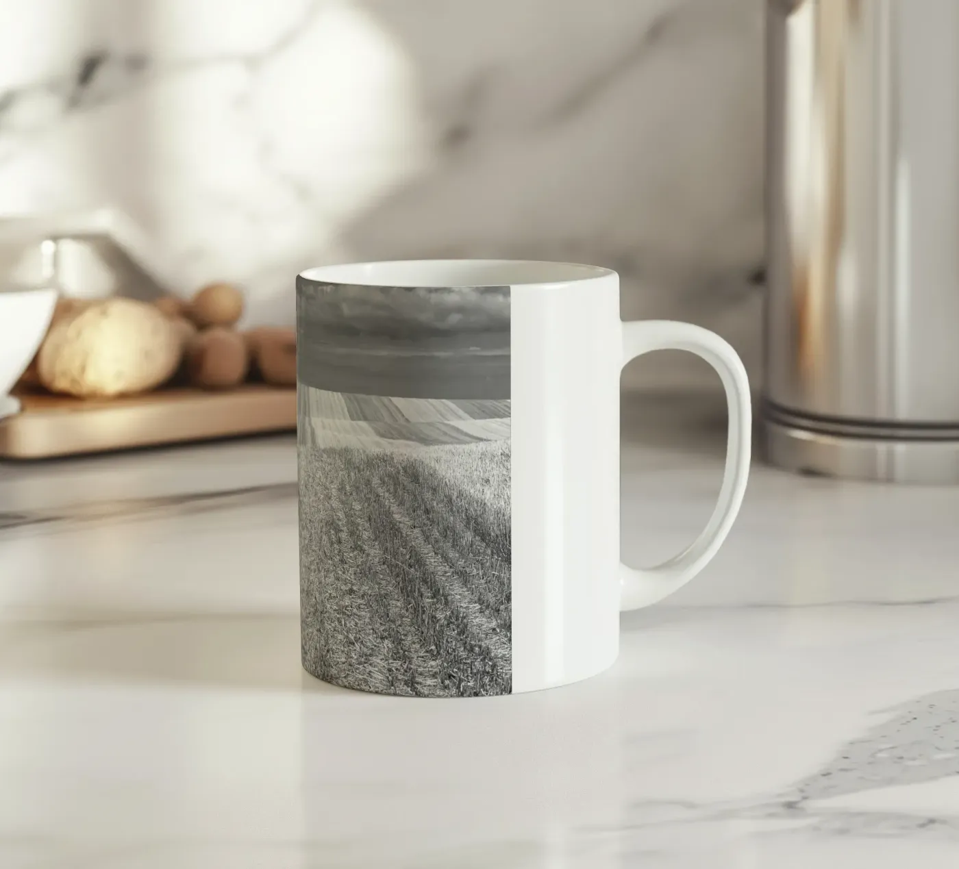 Stubble fields keramische mok van Barbara Buderath Fotodesign