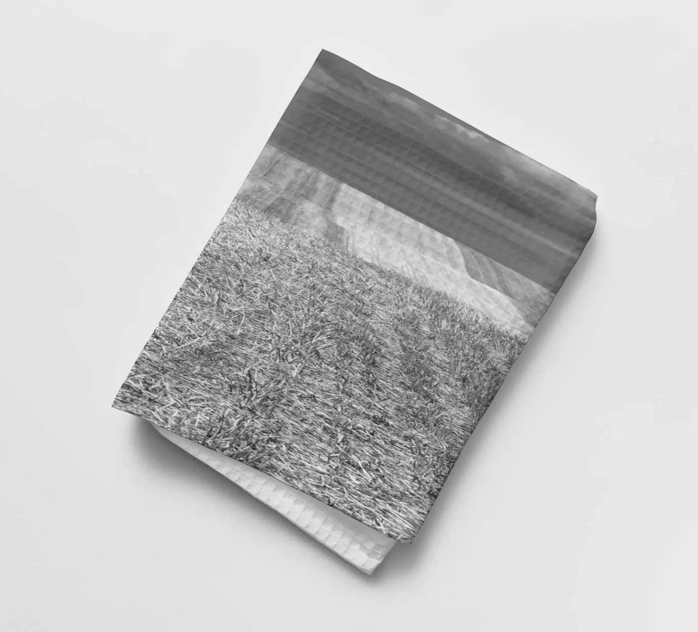 Stubble fields tea towel by Barbara Buderath Fotodesign