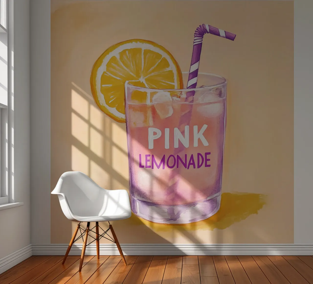 Pink lemon love photo wallpaper by Carinaprint