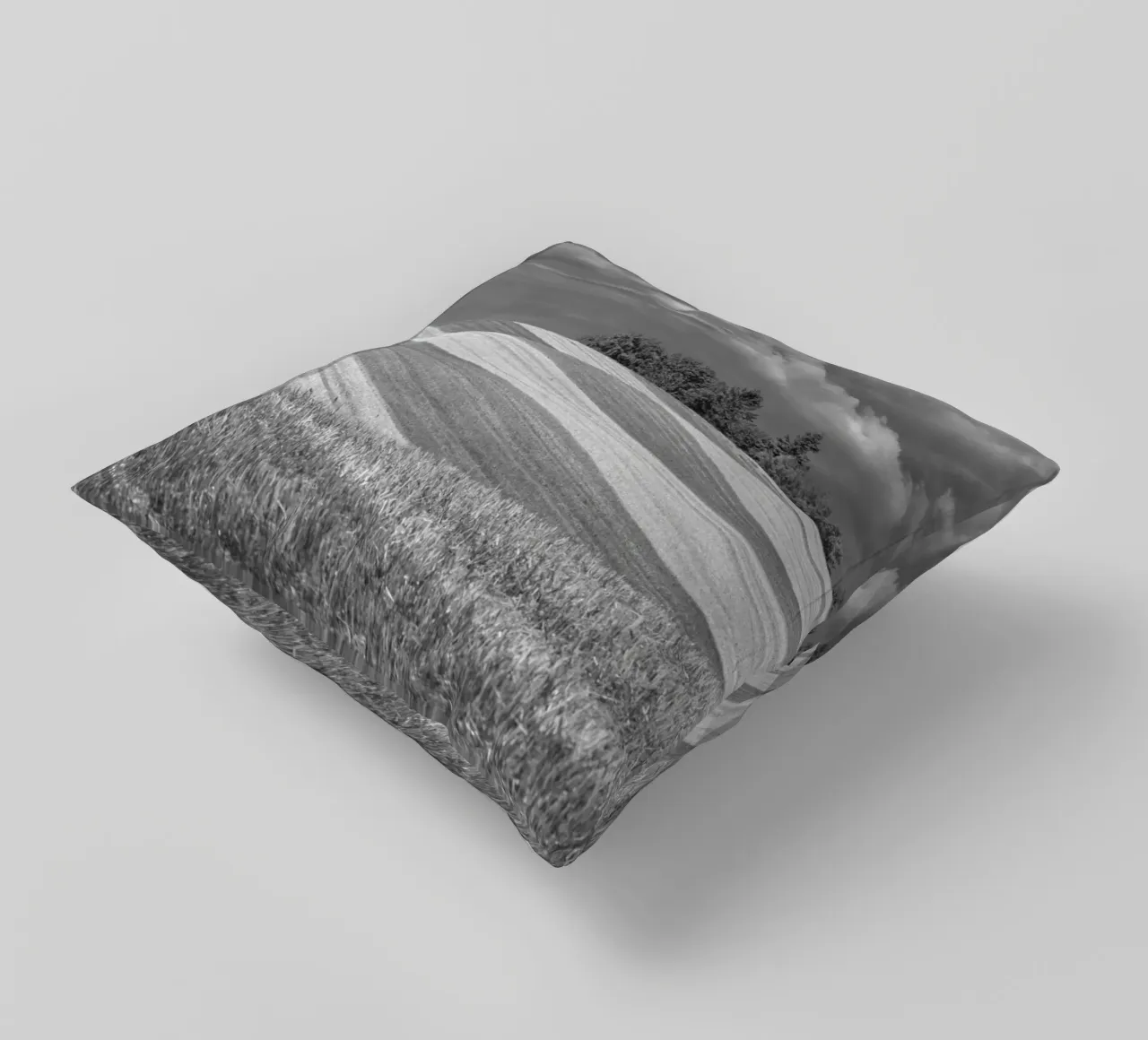 Stubble fields 2 decorative cushion by Barbara Buderath Fotodesign