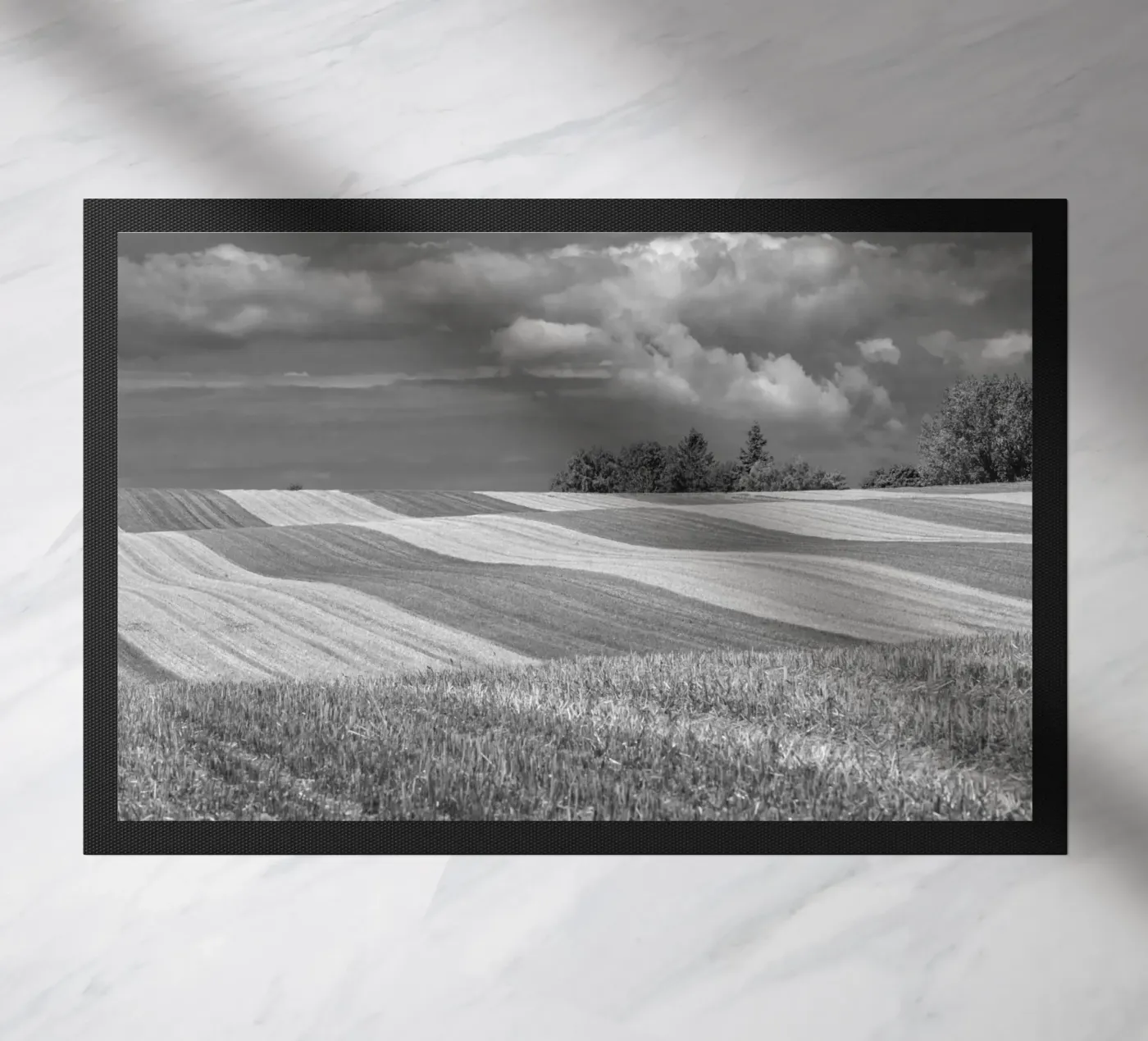 Stubble fields 2 doormat by Barbara Buderath Fotodesign