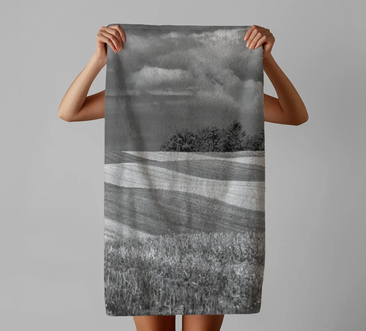 Stoppelvelden 2 badhanddoek van Barbara Buderath Fotodesign