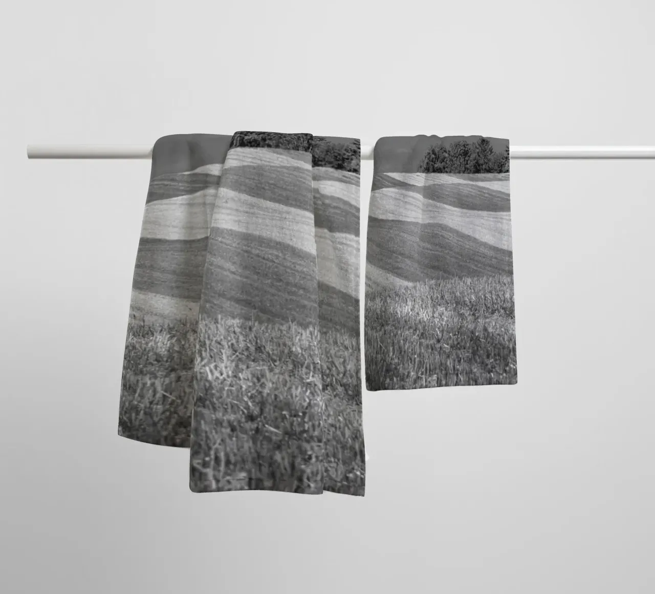 Stubble fields 2 towel by Barbara Buderath Fotodesign