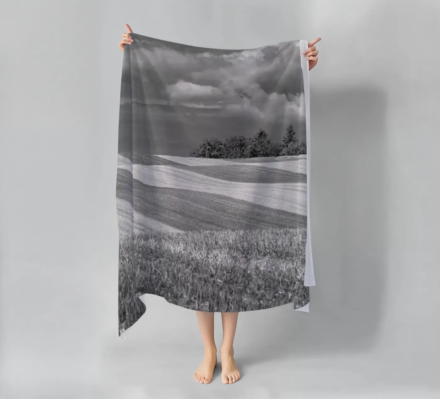 Stoppelvelden 2 strandhanddoek van Barbara Buderath Fotodesign