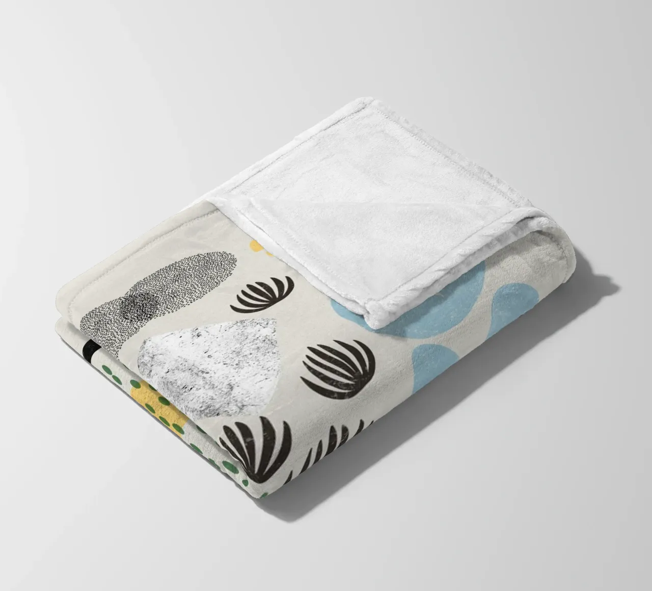 Gatti e puntini - Forme astratte 01 coperta in pile da The Artcircle