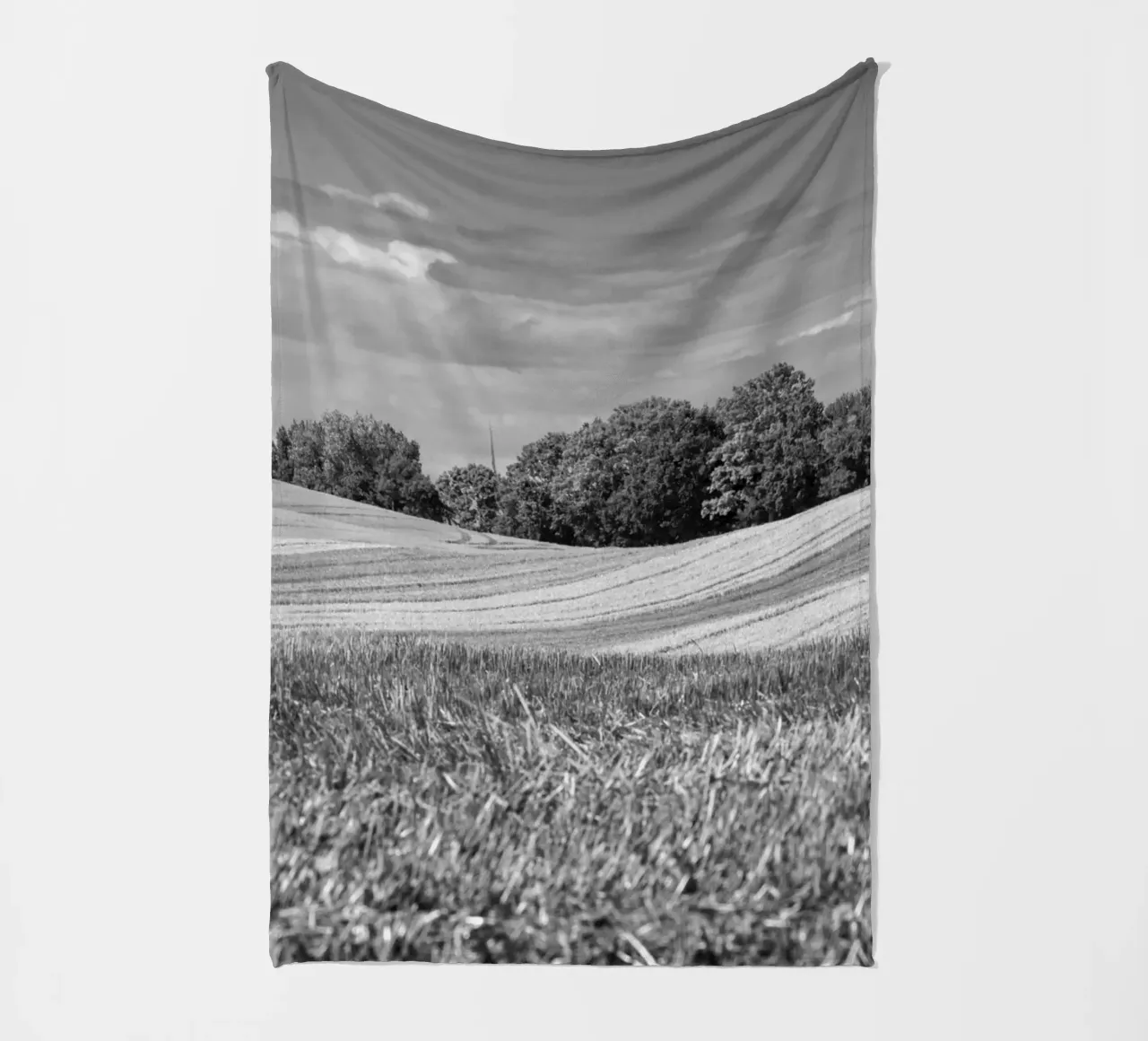 Stubble fields 3 fleece blanket by Barbara Buderath Fotodesign