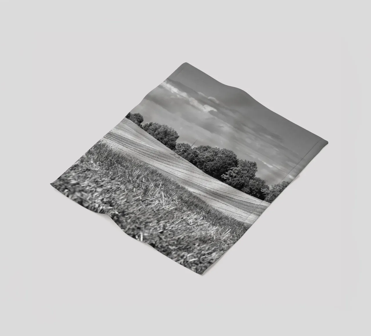 Stubble fields 3 fleece blanket by Barbara Buderath Fotodesign