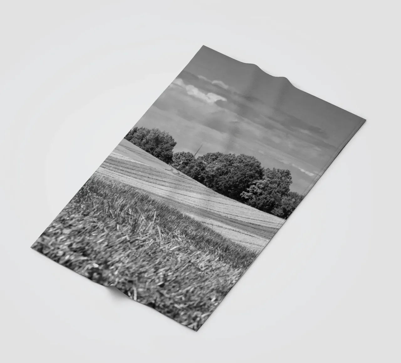 Stubble fields 3 fleece blanket by Barbara Buderath Fotodesign