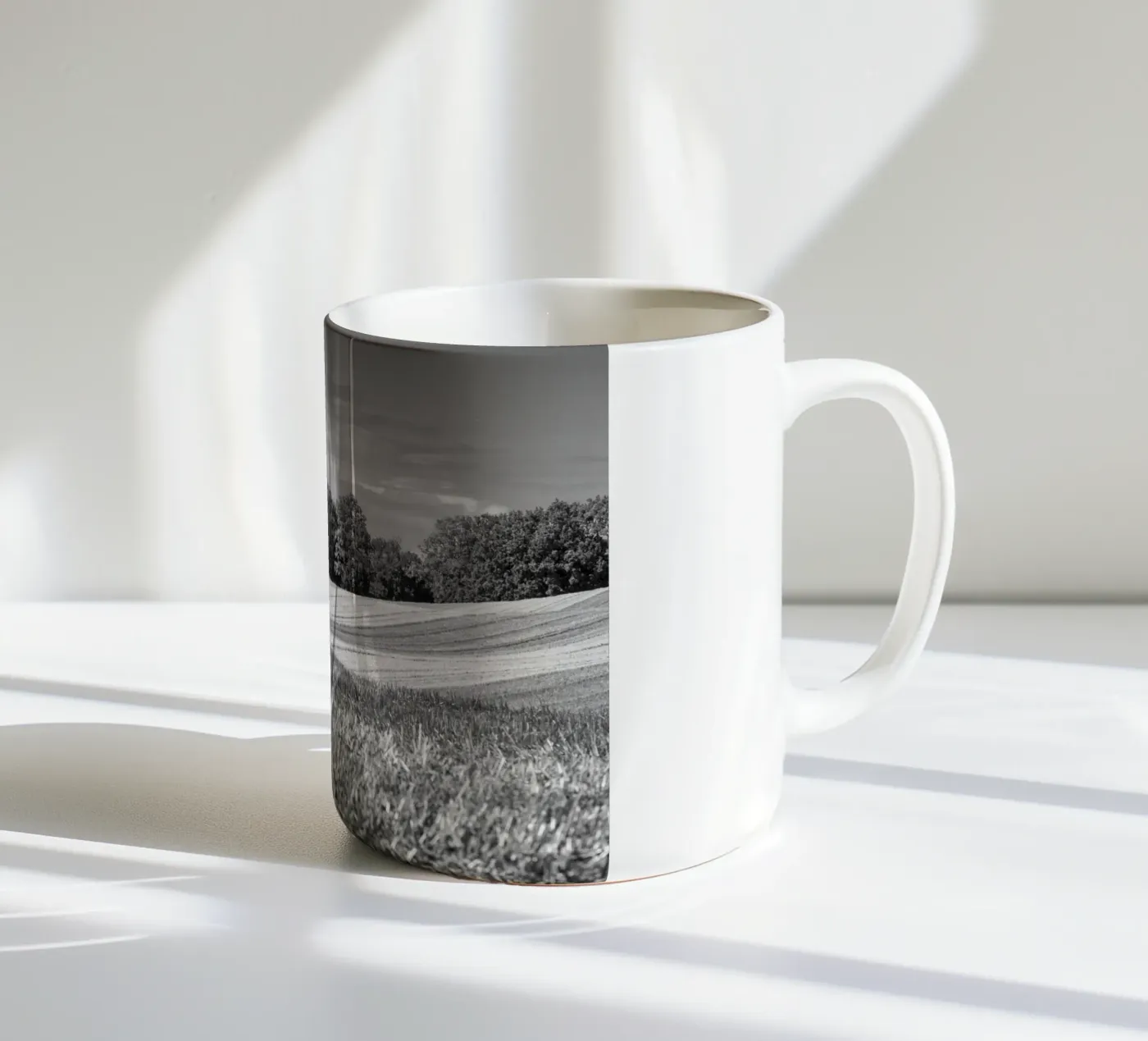 Stubble fields 3 ceramic mug by Barbara Buderath Fotodesign
