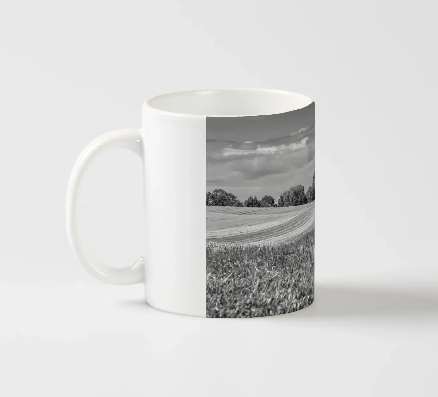 Stubble fields 3 ceramic mug by Barbara Buderath Fotodesign