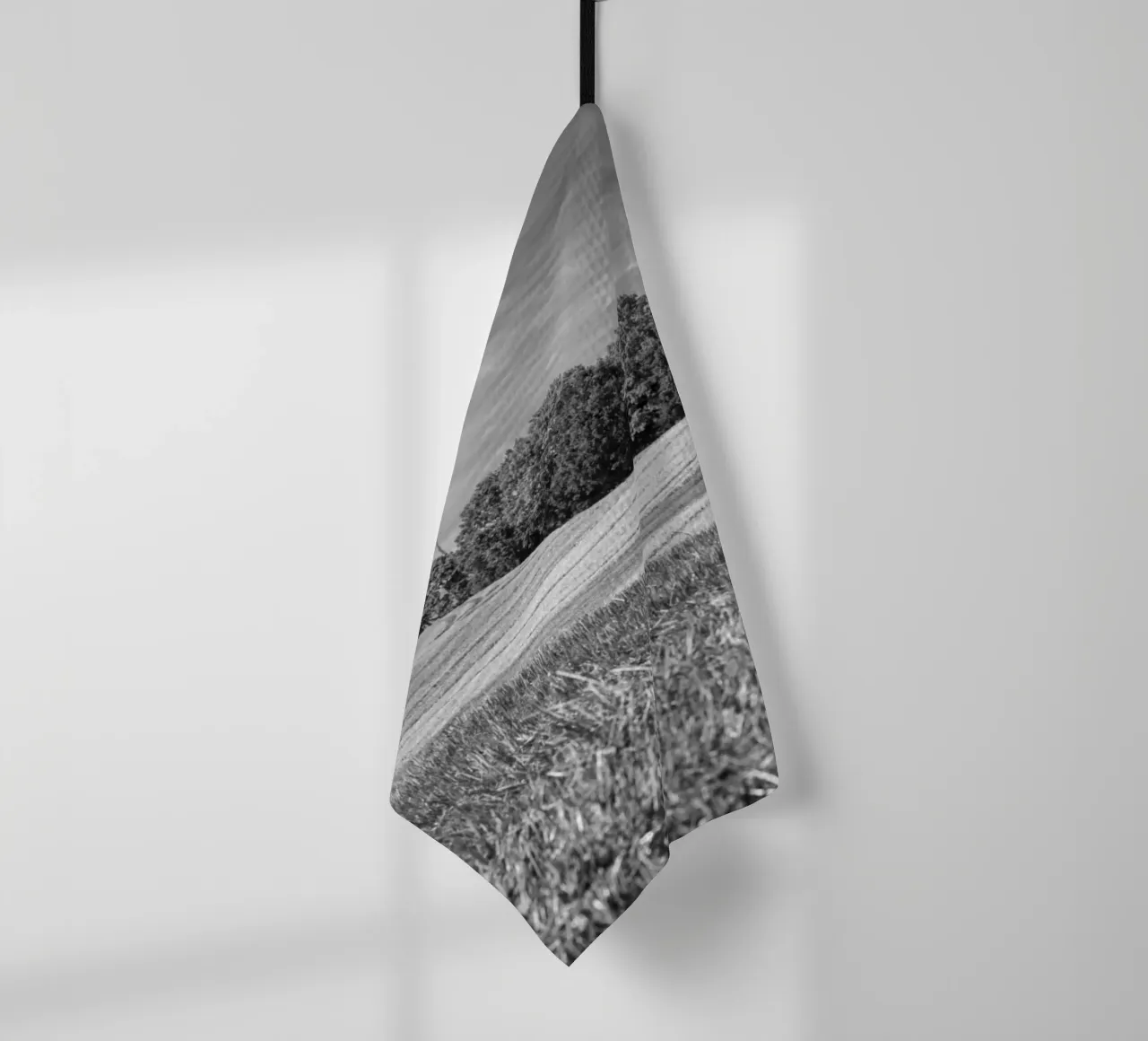 Stubble fields 3 tea towel by Barbara Buderath Fotodesign