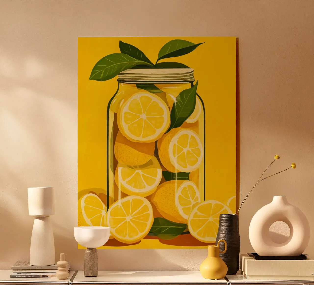 Eingeweckte Zitronen-Sonnen | Stillleben Acryl-Glas von Autofocus