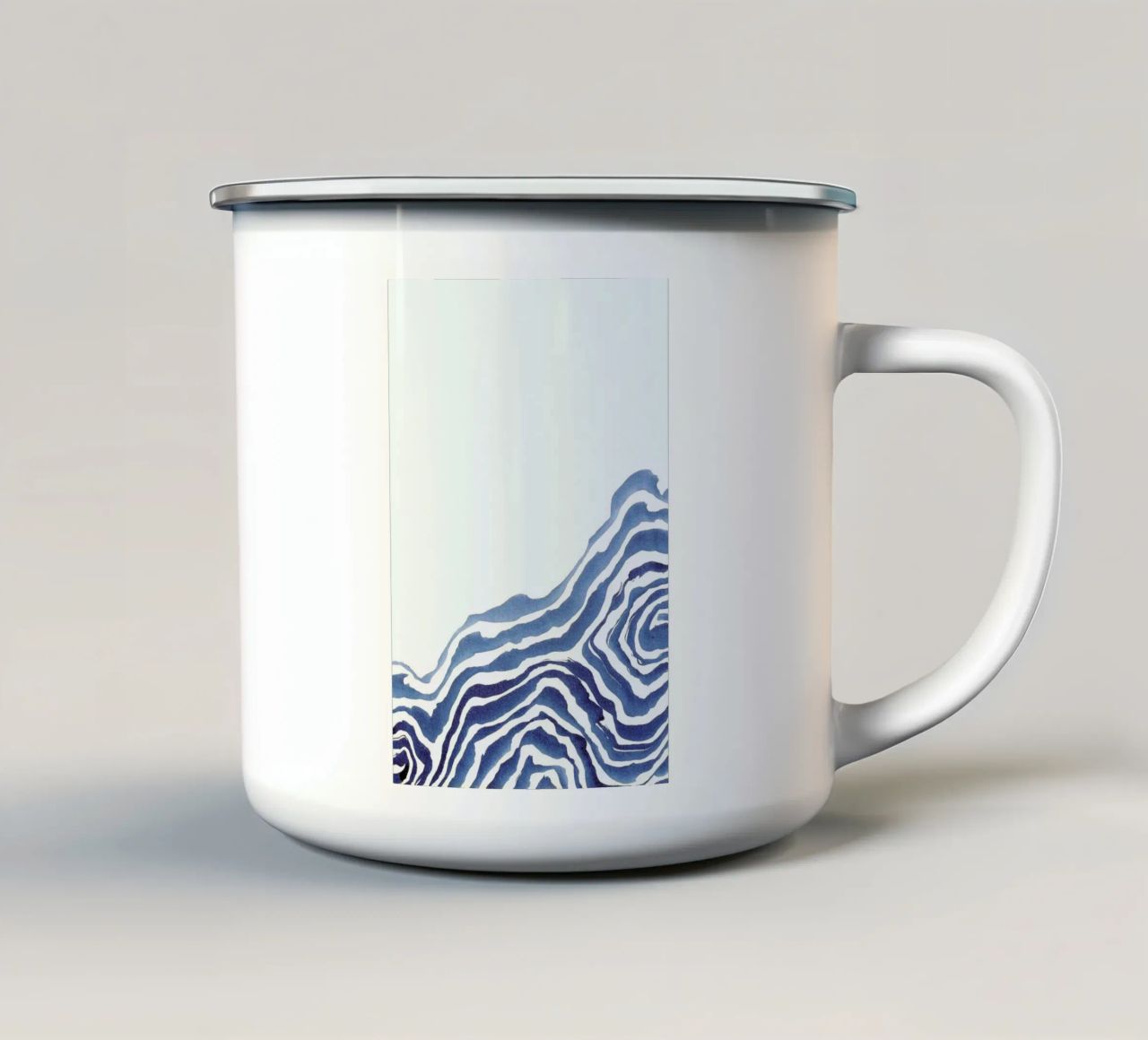 Wave I tazza in smalto da Kristen Polsinelli