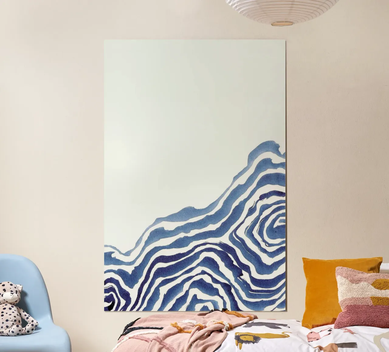 Wave I poster con telaio in legno da Kristen Polsinelli