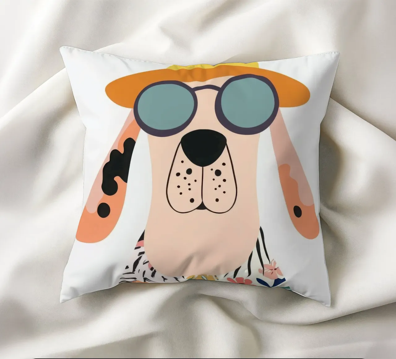 Chien tropicale cuscino da So Cute Land - Affiches et posters