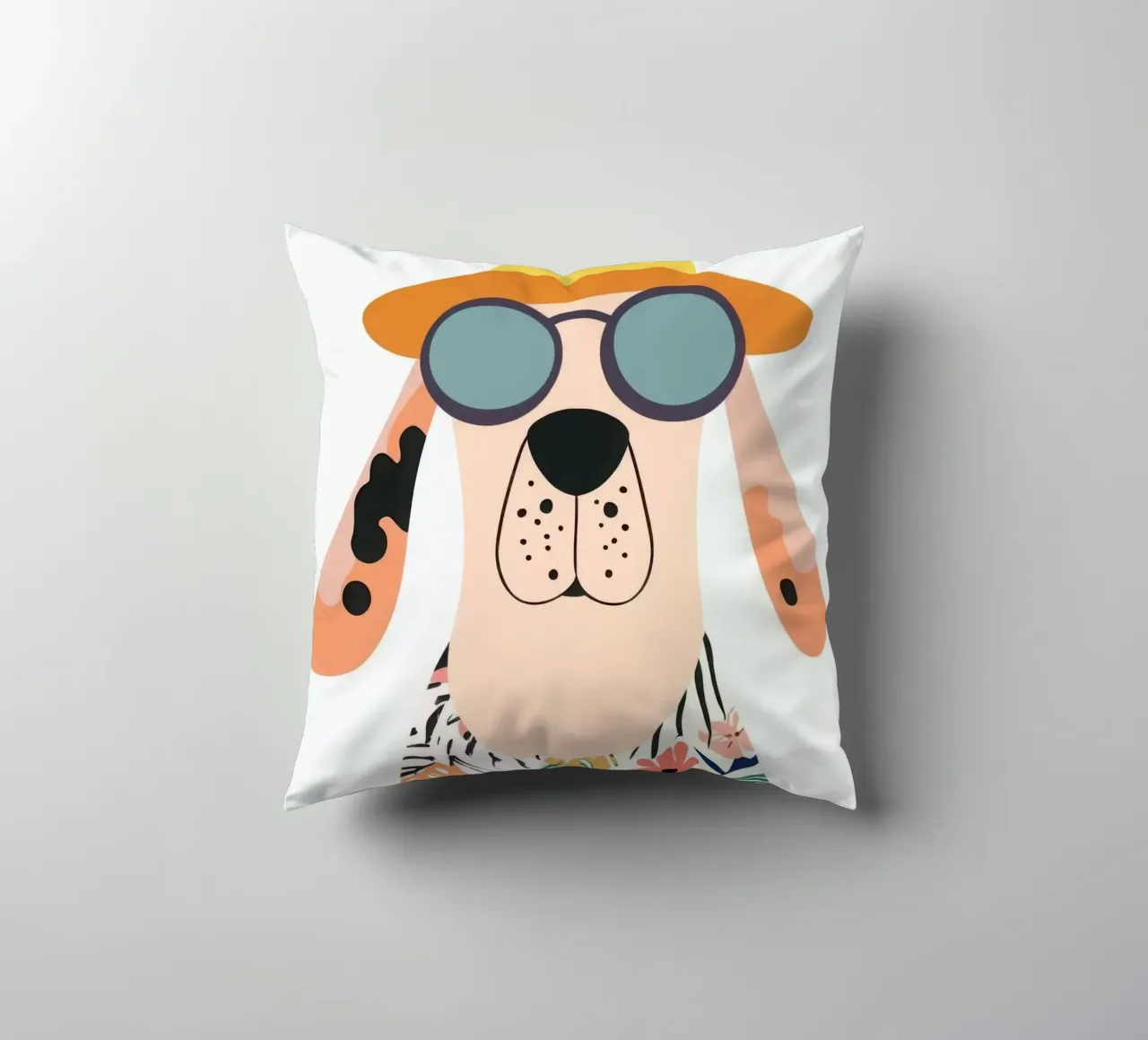 Chien tropicale cuscino da So Cute Land - Affiches et posters