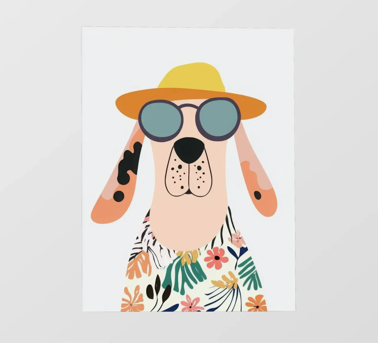 Chien tropicale pellicola backlit da So Cute Land - Affiches et posters