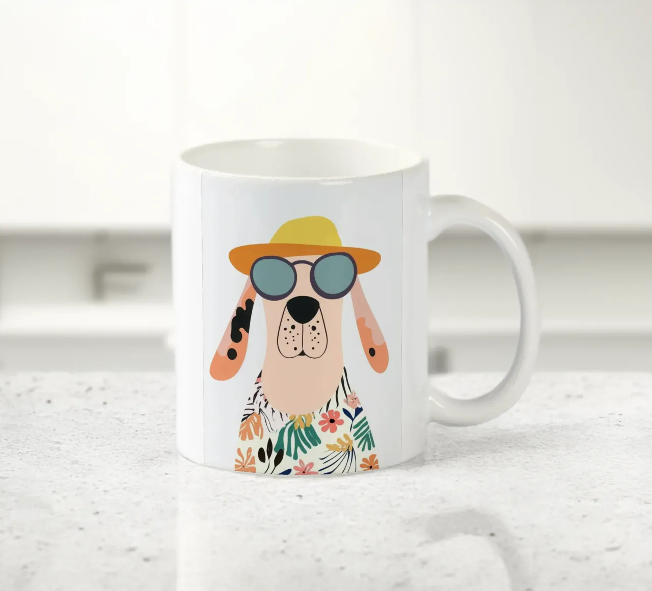 Chien tropicale tazza in ceramica da So Cute Land - Affiches et posters