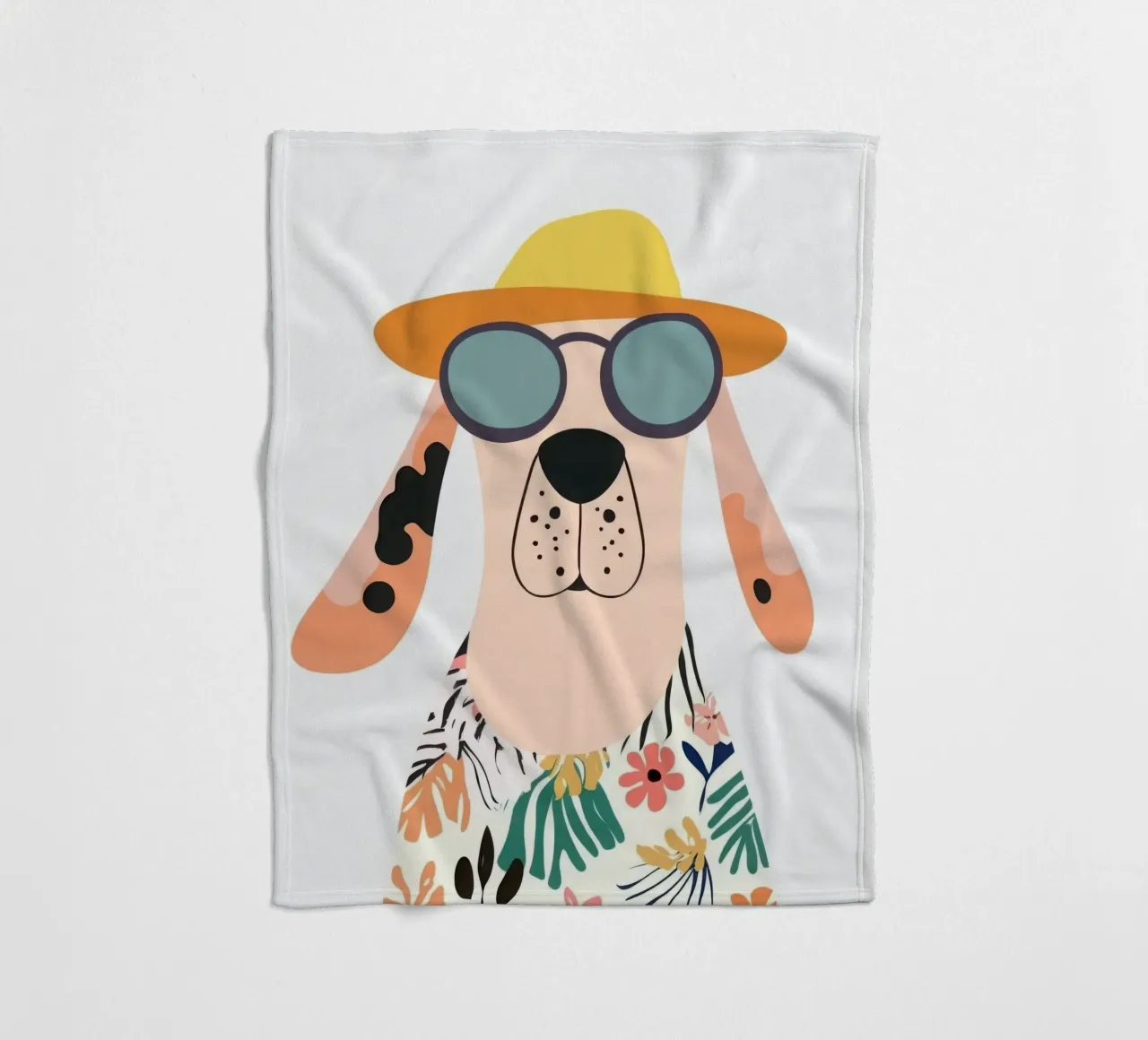 Chien tropicale coperta in pile da So Cute Land - Affiches et posters