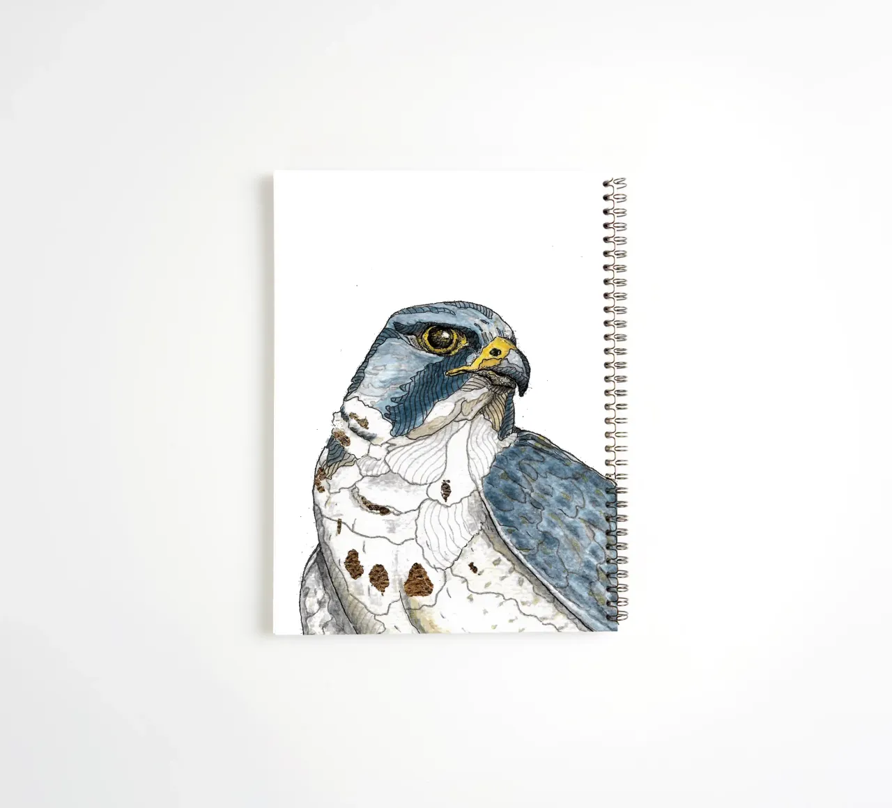 Peregrine falcon spiral notebook by Magpie luck